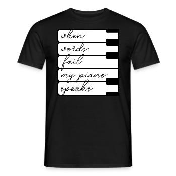 Pianiste Piano Piano Piano Gift - T-shirt homme - noir - Devant - AI Model Male 178 light (178cm)