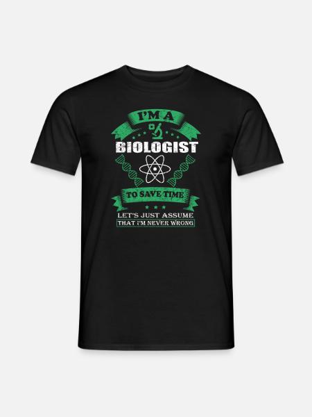 Hobby cadeau biologiste - T-shirt homme - noir