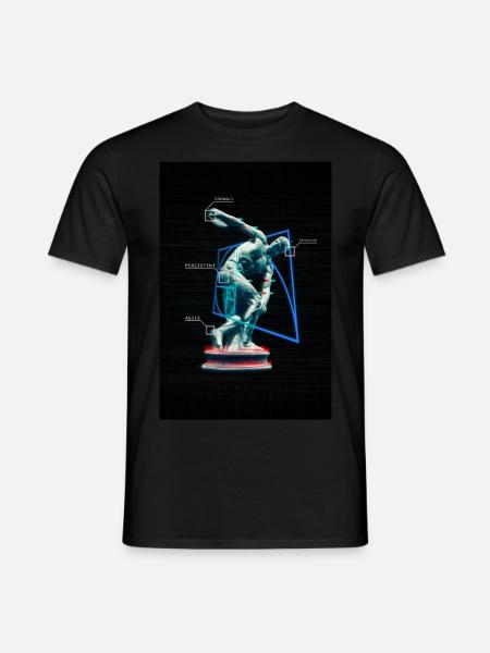 Glitch Diskobolos – Strongly Reflective Agile - Men's T-Shirt - black