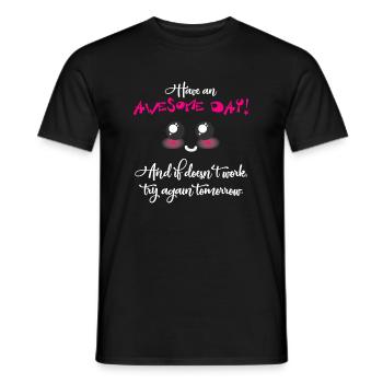 Great day -black edition- - Men's T-Shirt - black - Front - AI Model Male 178 light (178cm)
