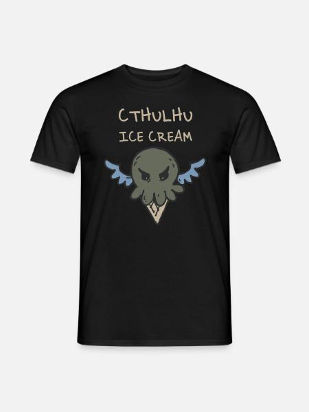 Cthulhu Eiskrem - Männer T-Shirt - Schwarz
