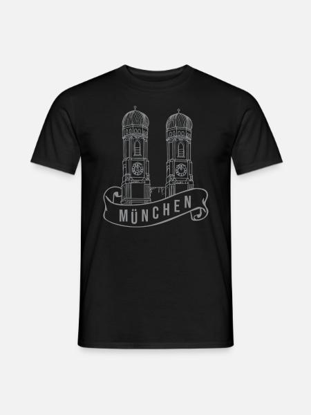 Frauenkirche Munich - Men's T-Shirt - black