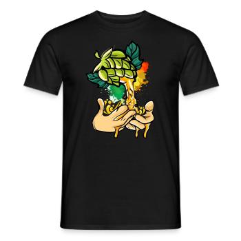 Craft Bier Houblon Malt Brasseurs amateurs Maître brasseurs - T-shirt homme - noir - Devant - AI Model Male 178 light (178cm)
