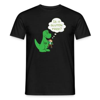 Dino Gluten Free Human Gift Nutrition - Men's T-Shirt - black - Front - AI Model Male 178 light (178cm)