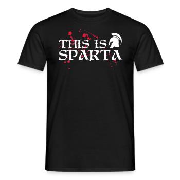 This is Sparta - Spartanier - Greece - helmet - Men's T-Shirt - black - Front - AI Model Male 178 light (178cm)