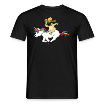 Pug Unicorn Cinco De Mayo - Men's T-Shirt - black - Front - AI Model Male 178 light (178cm)