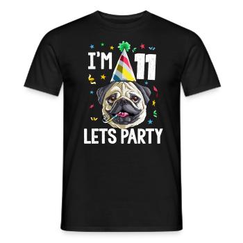 Ich bin 11 Lets Party - Männer T-Shirt - Schwarz - Vorne - AI Model Male 178 light (178cm)