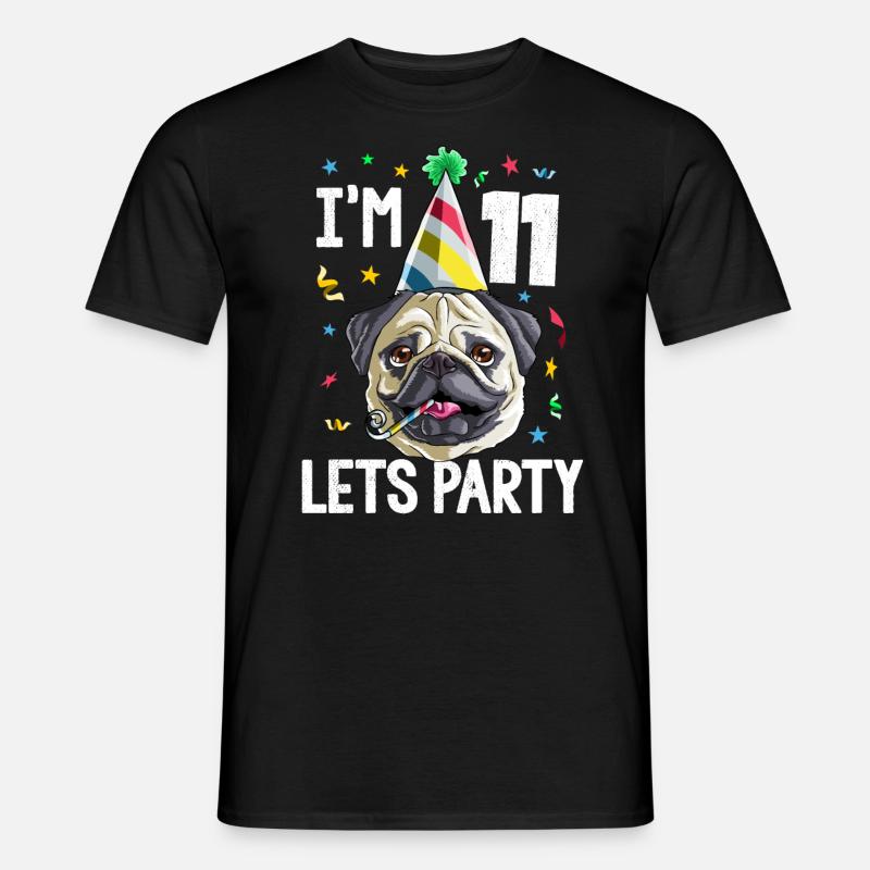 Ich bin 11 Lets Party - Männer T-Shirt - Schwarz