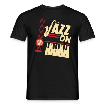 Jazz On - T-shirt homme - noir - Devant - AI Model Male 178 light (178cm)