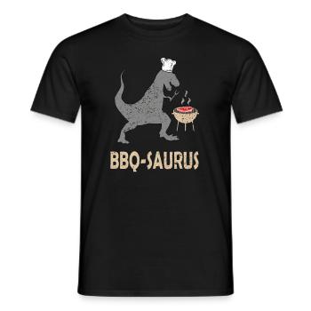 BBQ Saurus d’été Grillers steaks dinosaures - T-shirt homme - noir - Devant - AI Model Male 178 light (178cm)