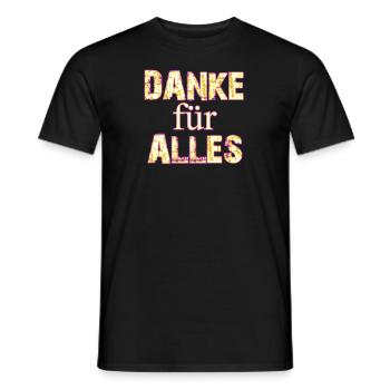 Thanks for everything - Men's T-Shirt - black - Front - AI Model Male 178 light (178cm)