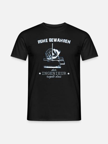 Ingenieur Diplom - Männer T-Shirt - Schwarz