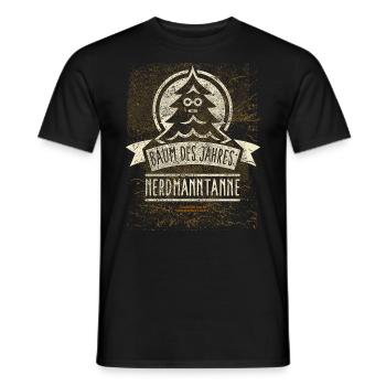 Nerdmanntanne Nerd T-Shirt for Geeks - Men's T-Shirt - black - Front - AI Model Male 178 light (178cm)