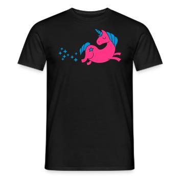 unicorn - Einhorn Sternenstaub - Männer T-Shirt - Schwarz - Vorne - AI Model Male 178 light (178cm)