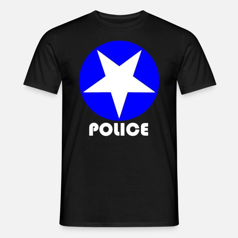 Polizei - Männer T-Shirt - Schwarz