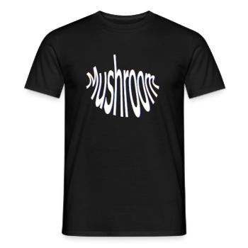 champignon - T-shirt homme - noir - Devant - AI Model Male 178 light (178cm)