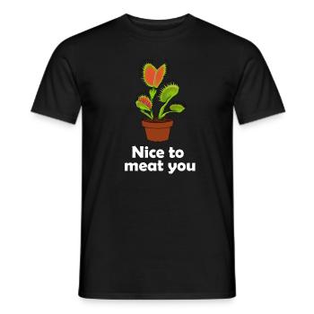 Venusfliegenfalle fleischfresser Pflanze Geschenk - Männer T-Shirt - Schwarz - Vorne - AI Model Male 178 light (178cm)