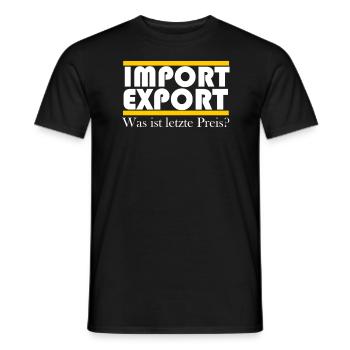 Import Export Geschäft Autohandel - Männer T-Shirt - Schwarz - Vorne - AI Model Male 178 light (178cm)