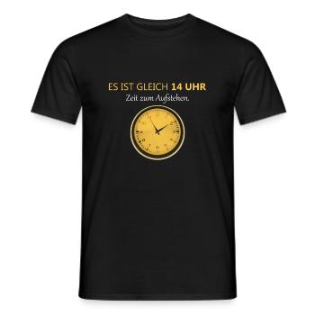 Langschläfer - Männer T-Shirt - Schwarz - Vorne - AI Model Male 178 light (178cm)