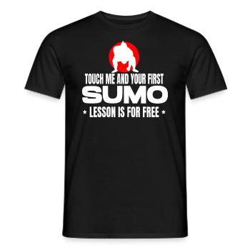 Touchez-moi sumo arts martiaux lutte sumotori - T-shirt homme - noir - Devant - AI Model Male 178 light (178cm)