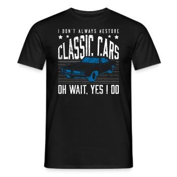 Classic Cars Detailer Vintage Car Restoration - Men's T-Shirt - black - Front - AI Model Male 178 light (178cm)