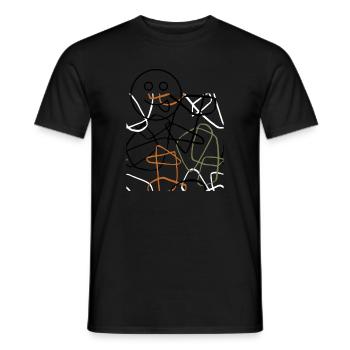 Abstract art - Men's T-Shirt - black - Front - AI Model Male 178 light (178cm)