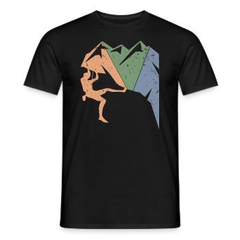 Grimpeur cadeau alpiniste escalade montagnes - T-shirt homme - noir - Devant - AI Model Male 178 light (178cm)