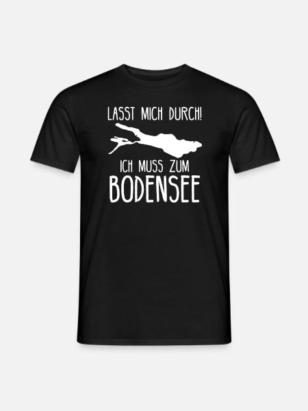 Bodensee See Kontanz Süddeutschland Geschenkidee - Männer T-Shirt - Schwarz