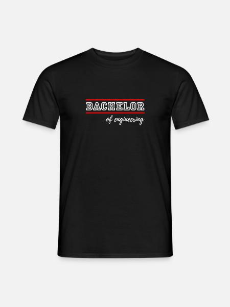 Bachelor of engineering - Männer T-Shirt - Schwarz