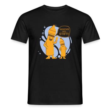 Stift Wachsmalstift Azubi Bruder Geschenkidee - Männer T-Shirt - Schwarz - Vorne - AI Model Male 178 light (178cm)