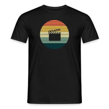 Clapperboard director vintage action gift idea - Men's T-Shirt - black - Front - AI Model Male 178 light (178cm)