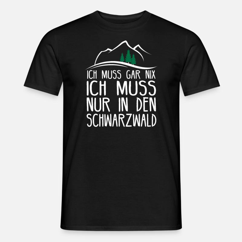Schwarzwald Wandern Wald Geschenkidee - Männer T-Shirt - Schwarz