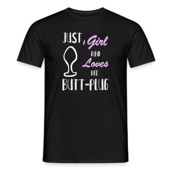 Anal plug butt plug fetish dildo gift idea - Men's T-Shirt - black - Front - AI Model Male 178 light (178cm)