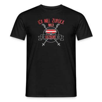 Kitzbühel Austria skiing gift idea - Men's T-Shirt - black - Front - AI Model Male 178 light (178cm)