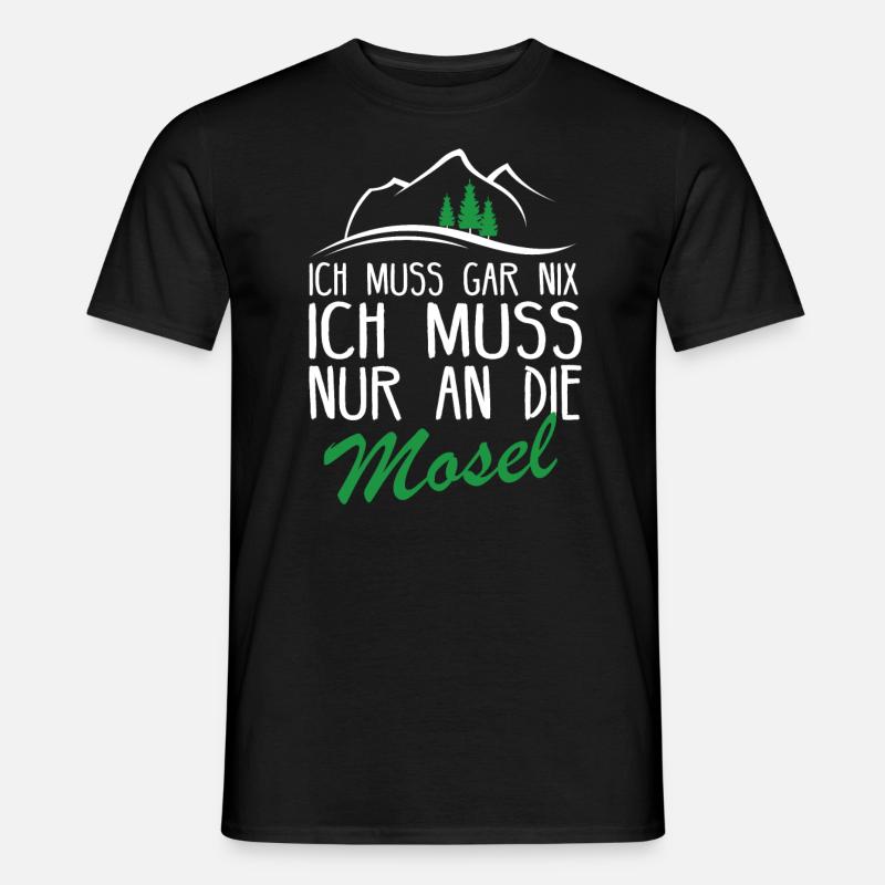 Mosel Eifel Wandern Fluss Winzer Geschenkidee - Männer T-Shirt - Schwarz