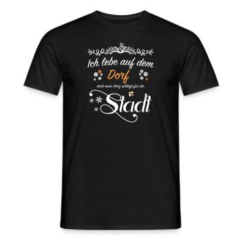 Stadtkind Stadt Dorf Großstadt Heimat Geschenkidee - Männer T-Shirt - Schwarz - Vorne - AI Model Male 178 light (178cm)