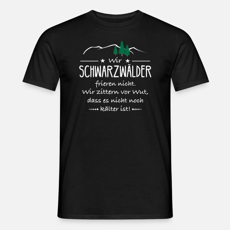 Schwarzwald Wandern Wald Geschenkidee - Männer T-Shirt - Schwarz