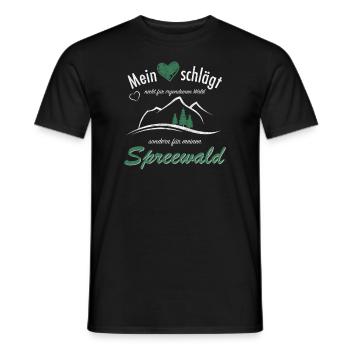 Spreewald Brandenburg Wald Wandern Geschenkidee - Männer T-Shirt - Schwarz - Vorne - AI Model Male 178 light (178cm)