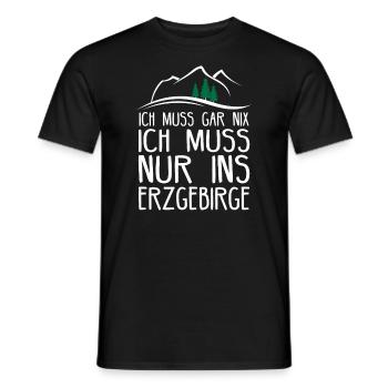 Erzgebirge Sachsen Bergbau Aue Geschenkidee - Männer T-Shirt - Schwarz - Vorne - AI Model Male 178 light (178cm)