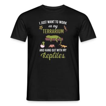 Reptile Lizard Bartagamen Gecko Gift Idea - Men's T-Shirt - black - Front - AI Model Male 178 light (178cm)
