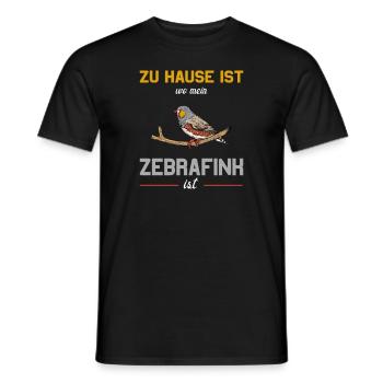 Zebrafink Vogel Voliere Prachtfinken Geschenkidee - Männer T-Shirt - Schwarz - Vorne - AI Model Male 178 light (178cm)