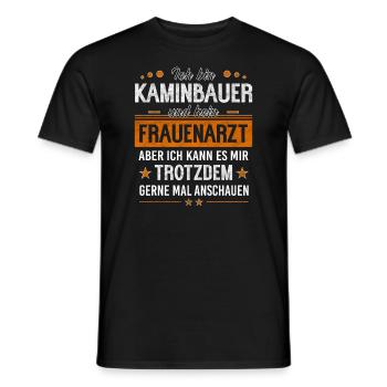 Kaminbauer Ofenbauer Schornsteinfeger Geschenkidee - Männer T-Shirt - Schwarz - Vorne - AI Model Male 178 light (178cm)