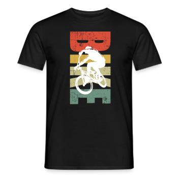 Bicycle Retro Vintage MTB Gift - Men's T-Shirt - black - Front - AI Model Male 178 light (178cm)