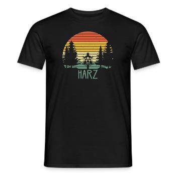 Harz Motorrad Biker Harzer Brocken Geschenkidee - Männer T-Shirt - Schwarz - Vorne - AI Model Male 178 light (178cm)