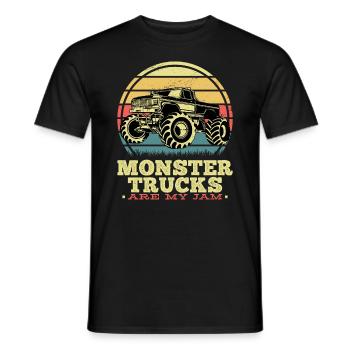 Chemise rétro de camion de monstre de cru - T-shirt homme - noir - Devant - AI Model Male 178 light (178cm)