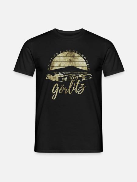 Görlitz retro - Männer T-Shirt - Schwarz