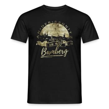 Bamberg Vintage - Männer T-Shirt - Schwarz - Vorne - AI Model Male 178 light (178cm)