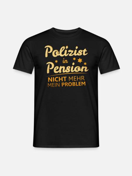 Polizist Ruhestand Rente - Männer T-Shirt - Schwarz