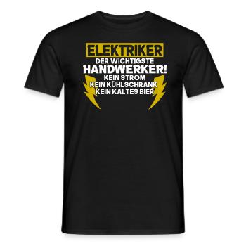 Elektriker Elektroniker Handwerker Geschenk - Männer T-Shirt - Schwarz - Vorne - AI Model Male 178 light (178cm)