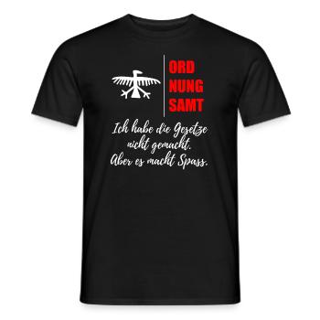 Ordnungsamt - Männer T-Shirt - Schwarz - Vorne - AI Model Male 178 light (178cm)